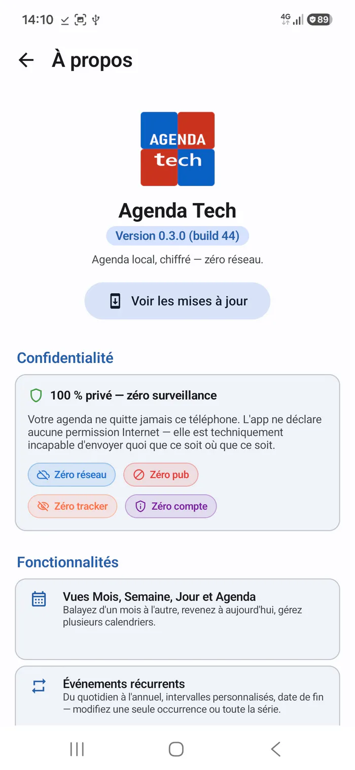 Agenda Tech — page À propos