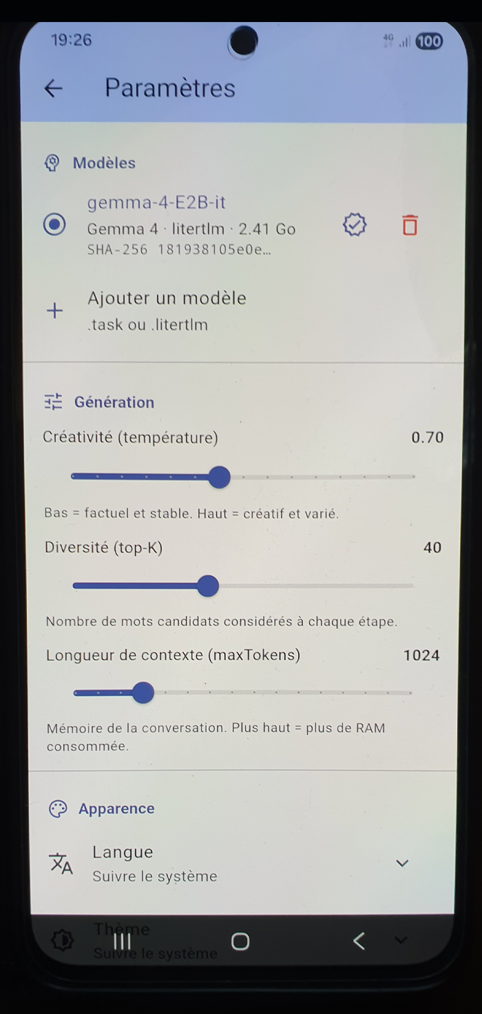 AI Tech — réglages