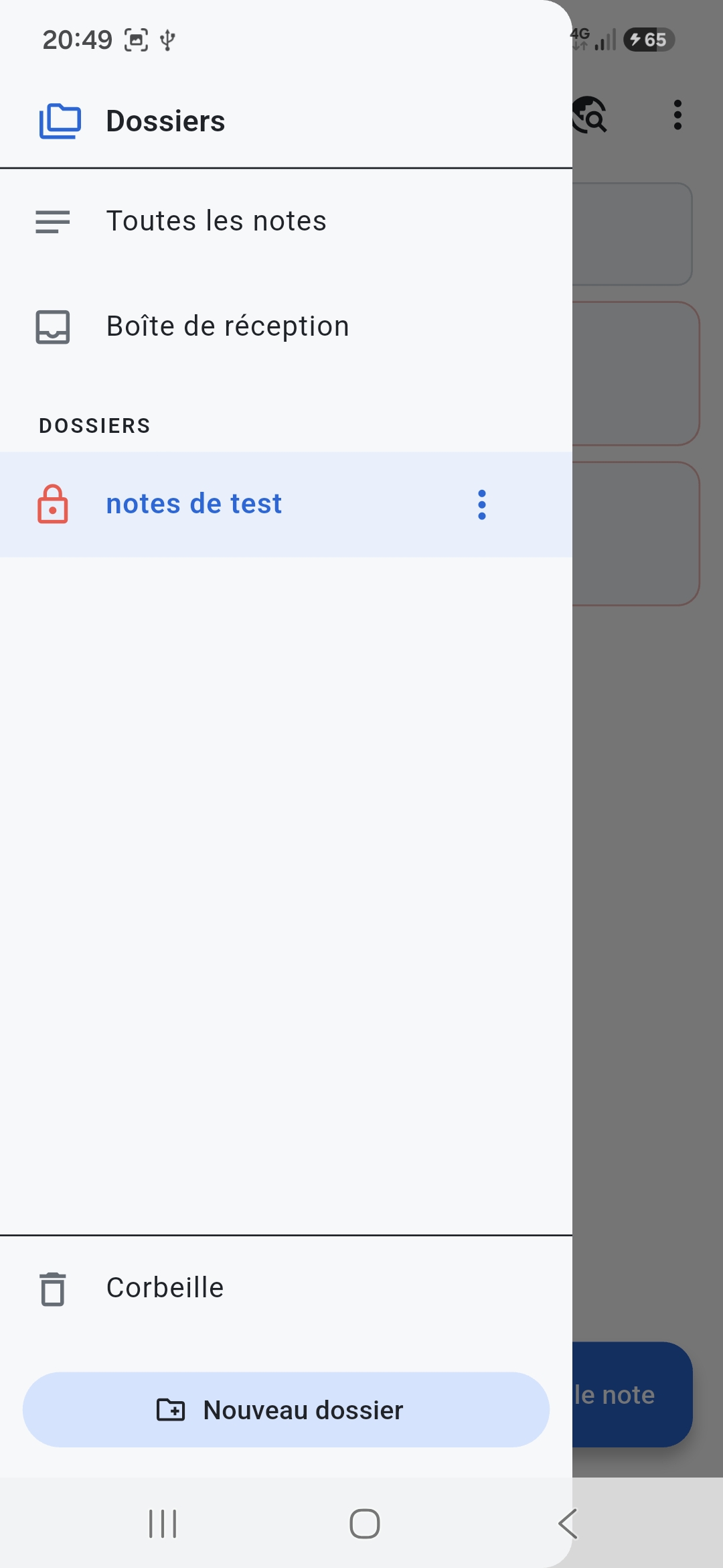 Notes Tech — tiroir des dossiers
