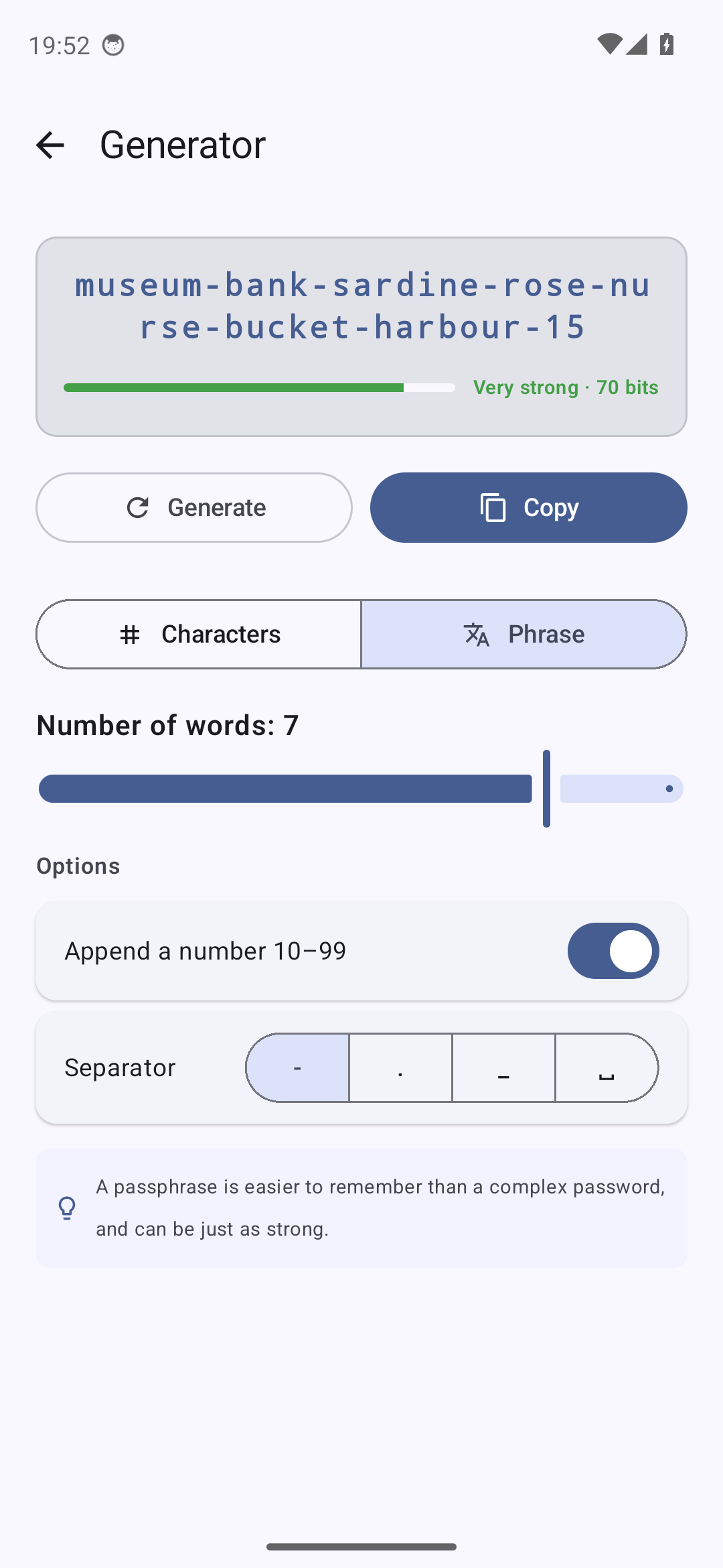 Pass Tech — password generator