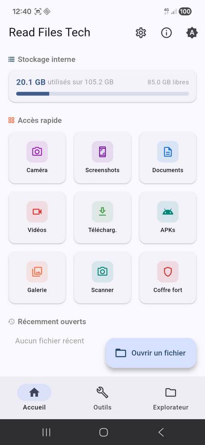 App Pdf Tech accueil