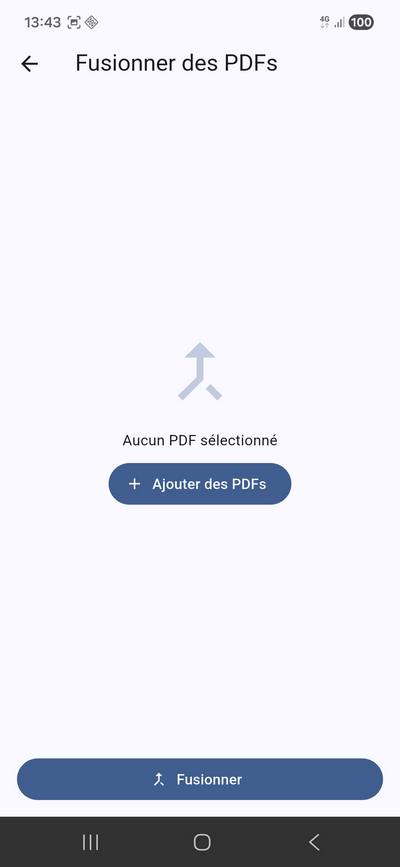 App Pdf Tech fusionner un PDF