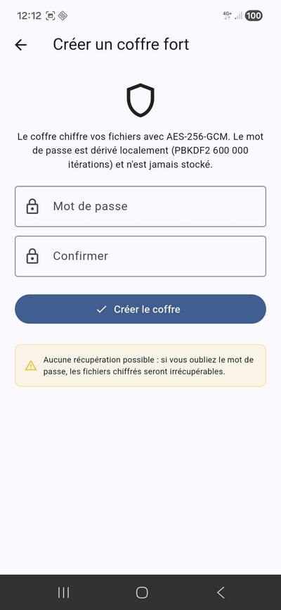 App Read-Files-Tech coffre fort