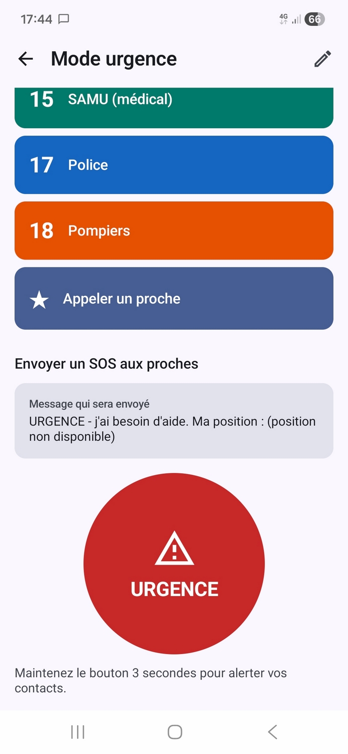 App SMS Tech Mode Urgence